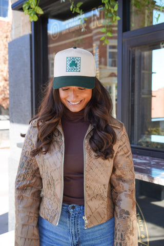 Happy Go Lucky - Green Vintage Trucker Hat