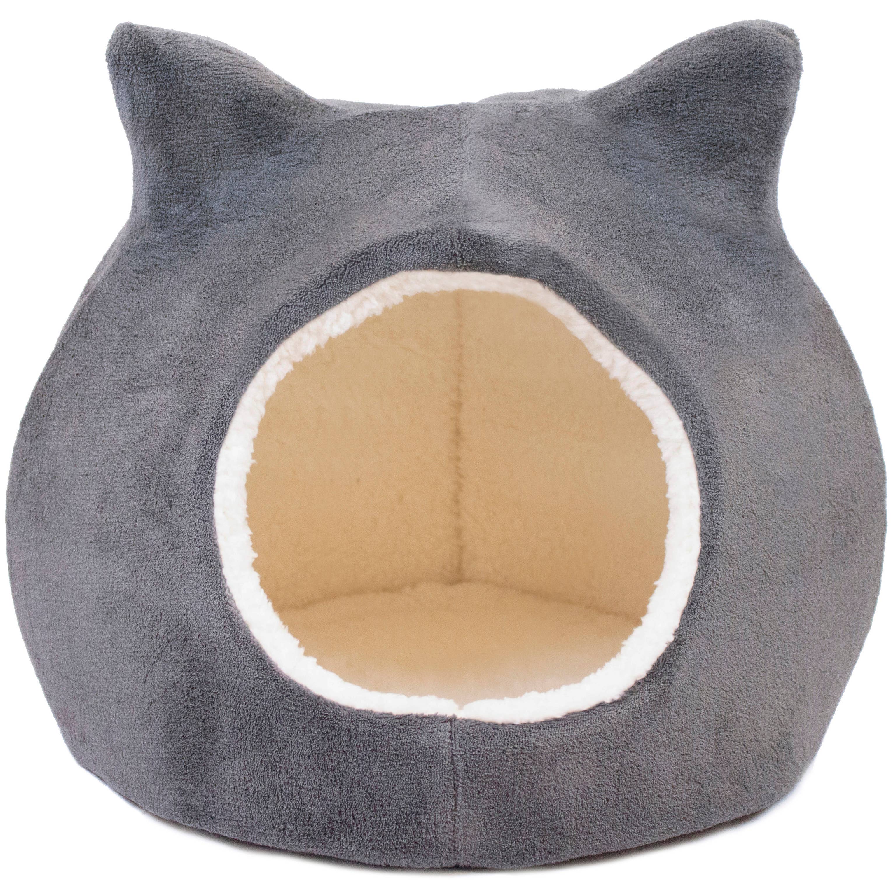 Precious Tails Fleece Cat Ears Pet Dome