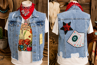 Aces Wild Denim Vest
