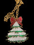 Jeweled Large Christmas Tree Necklace