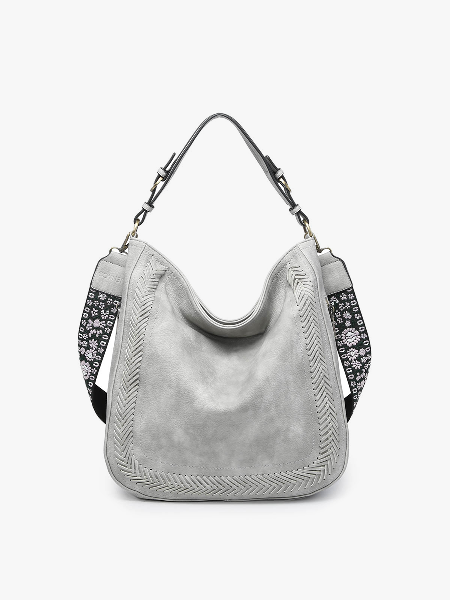 Aris Whipstitch Hobo/Crossbody w/ Guitar Strap