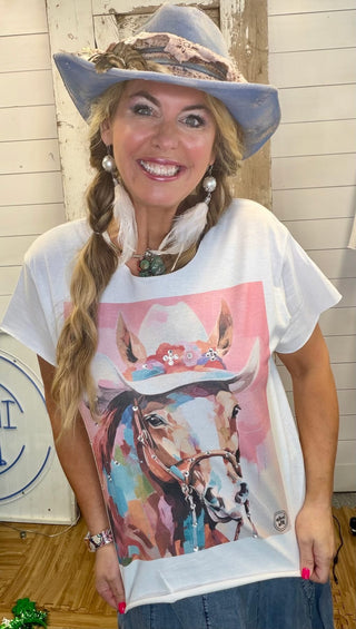 Painted Pony Rhinestone Tee