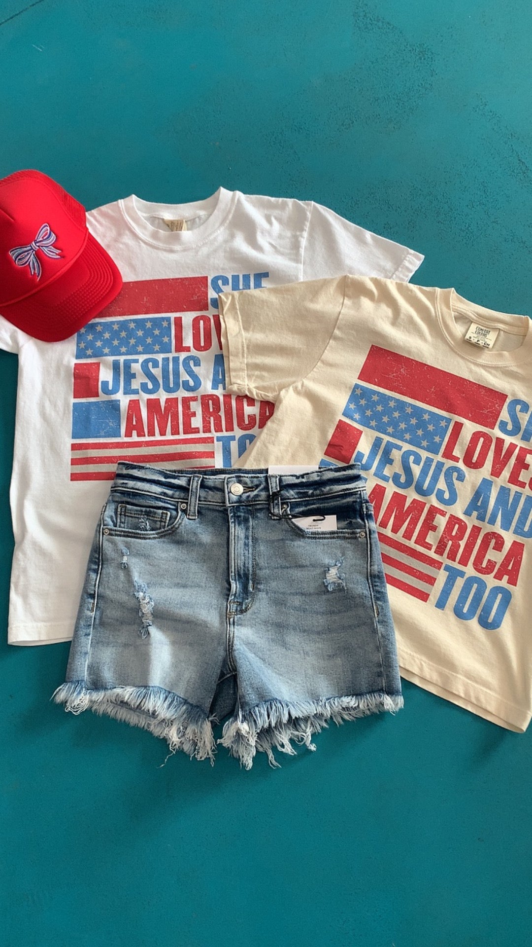 She loves Jesus and America too - Pirates and Pearls Boutique