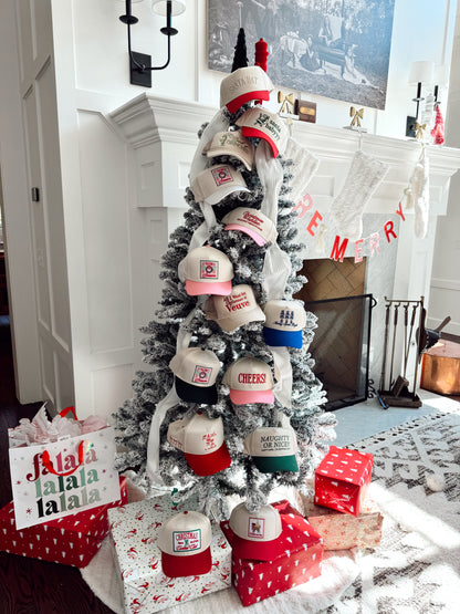 Hat Christmas Cocktail Club - Red Vintage Trucker Hat