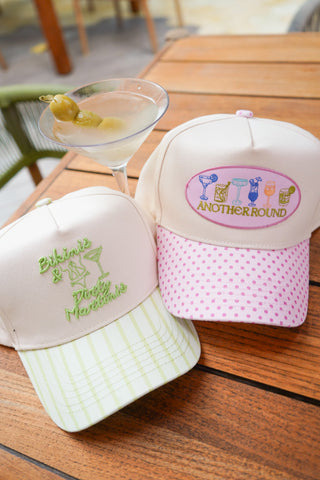Bikinis & Dirty Martinis - Green Stripe Trucker Hat