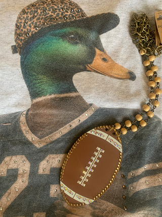 🏈 Football Fanatic Glam Rhinestone Statement Necklace by Sandra Ling Designs