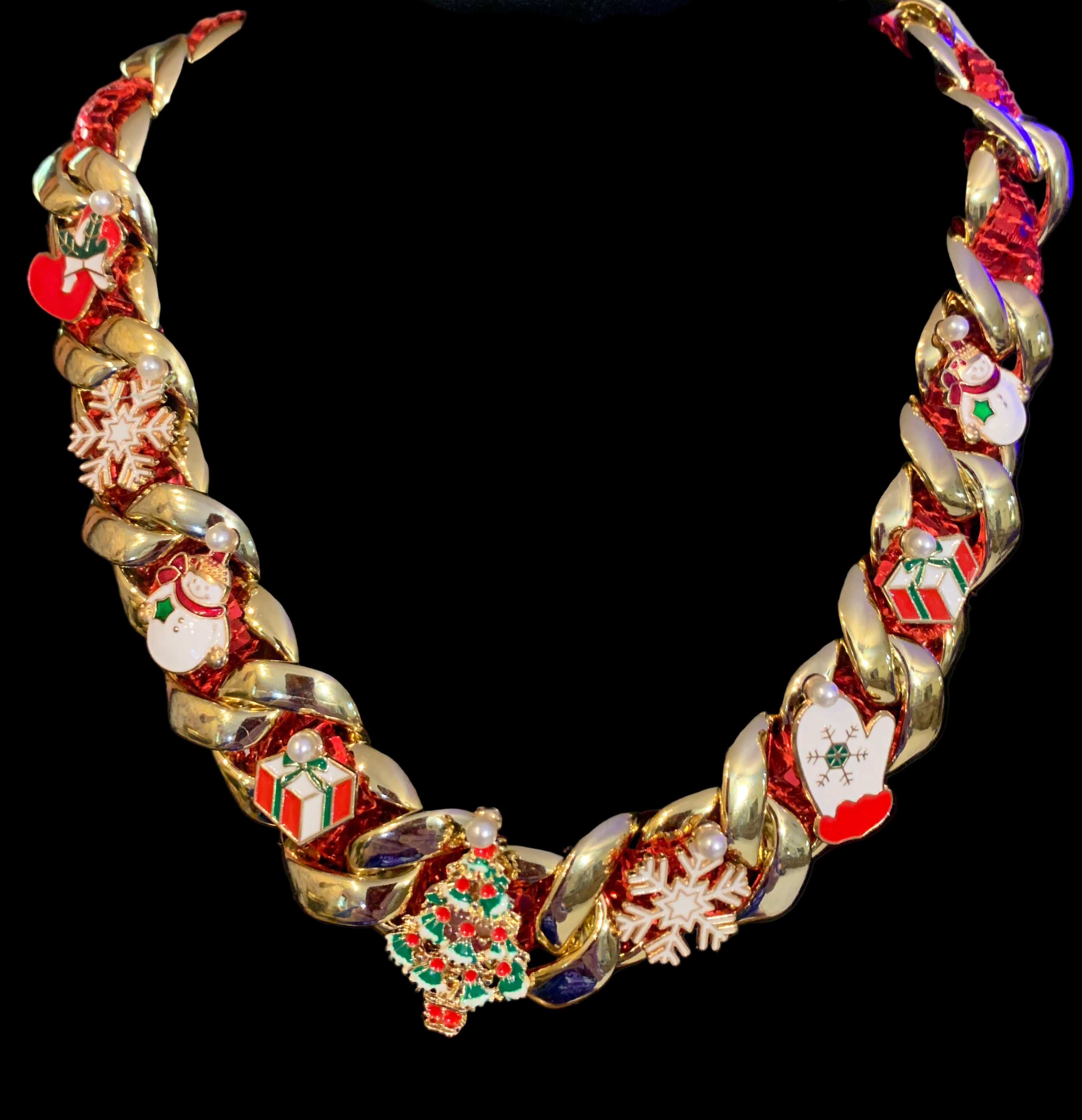 Christmas Braided Chain Necklace