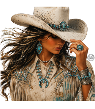 Turquoise Queen Rhinestone Tee