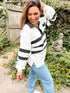 Jordan Jacquard & Striped Pullover - Girl Code Couture