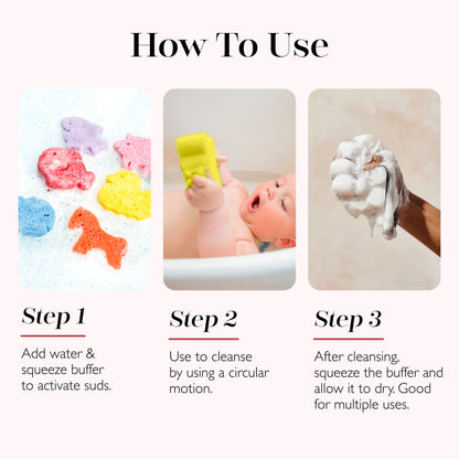 Body Wash Infused Buffer Frog | Eco Animals Kids Buffer