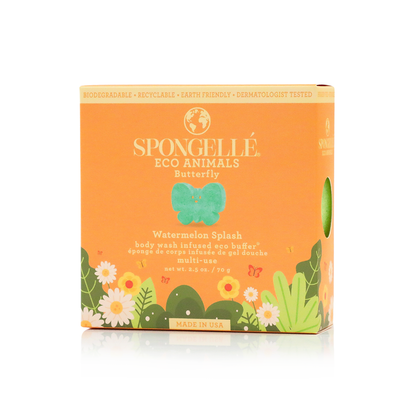 Body Wash Infused Buffer Butterfly | Eco Animals Kids Buffer