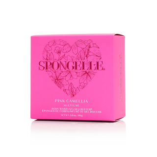Body Wash Infused Buffer Pink Camellia | Heart Buffer