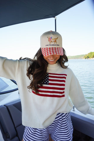 Living The American Dream - Red Gingham Hat