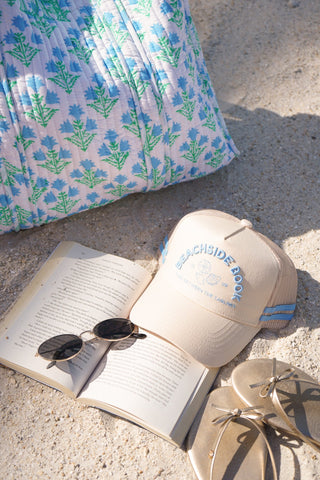 Beachside Book Club - Tan Canvas Trucker Hat
