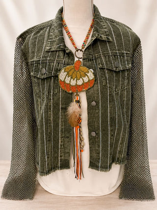 Sequin Denim Jacket by Origami