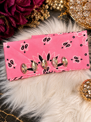 Light Pink Rebel Crystal Bandana