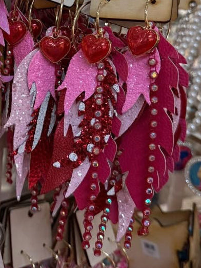 Cupid’s Wing Crystal Fringe Earrings