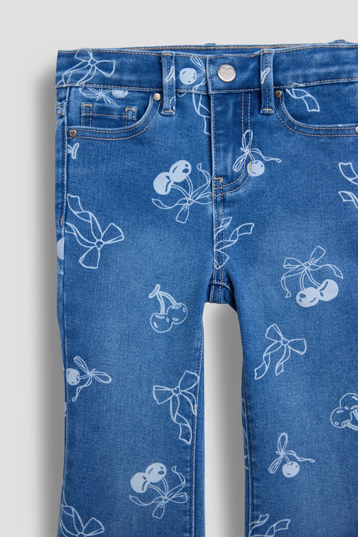 Baby Girls Cherry Bow Flare Jeans