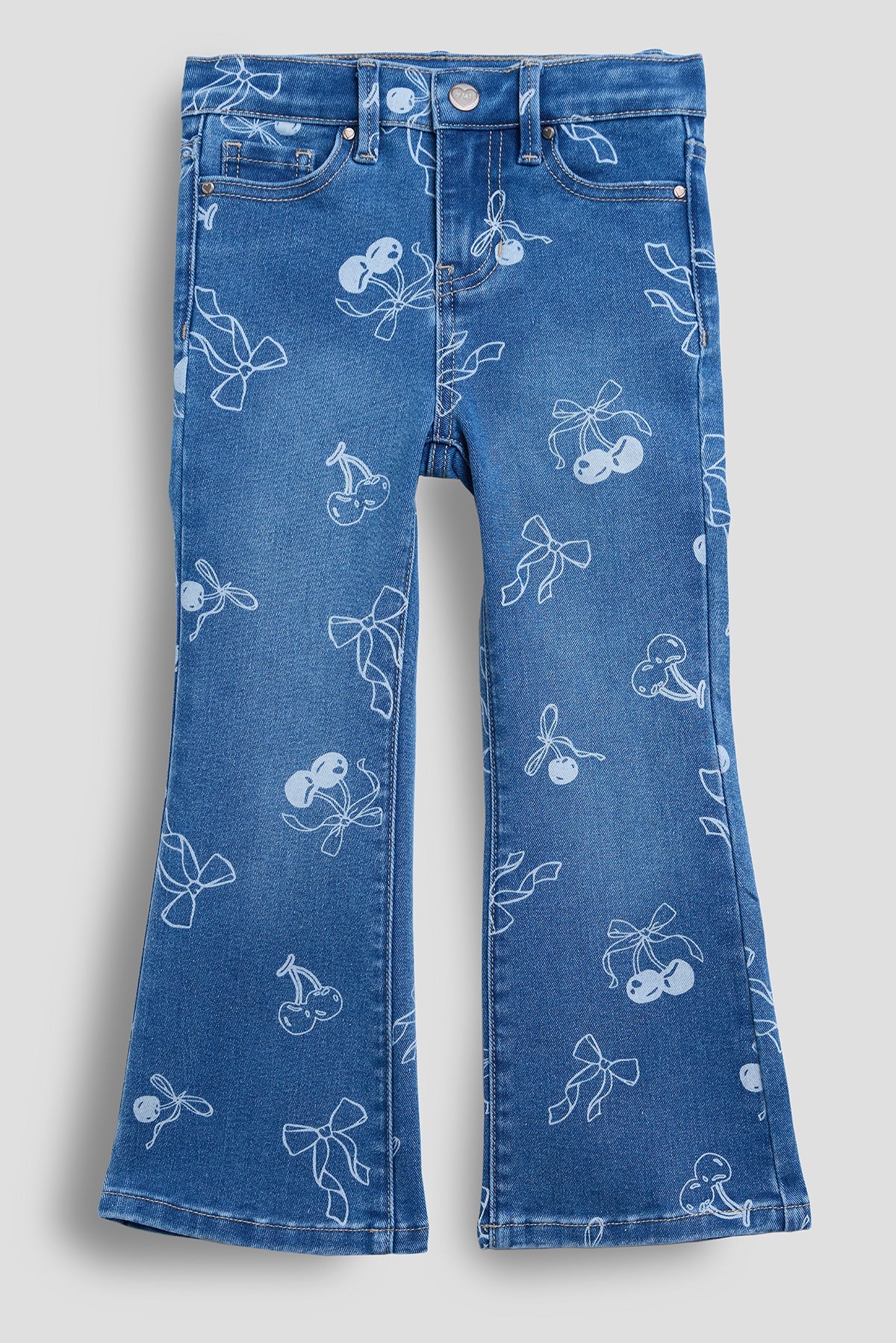 Baby Girls Cherry Bow Flare Jeans