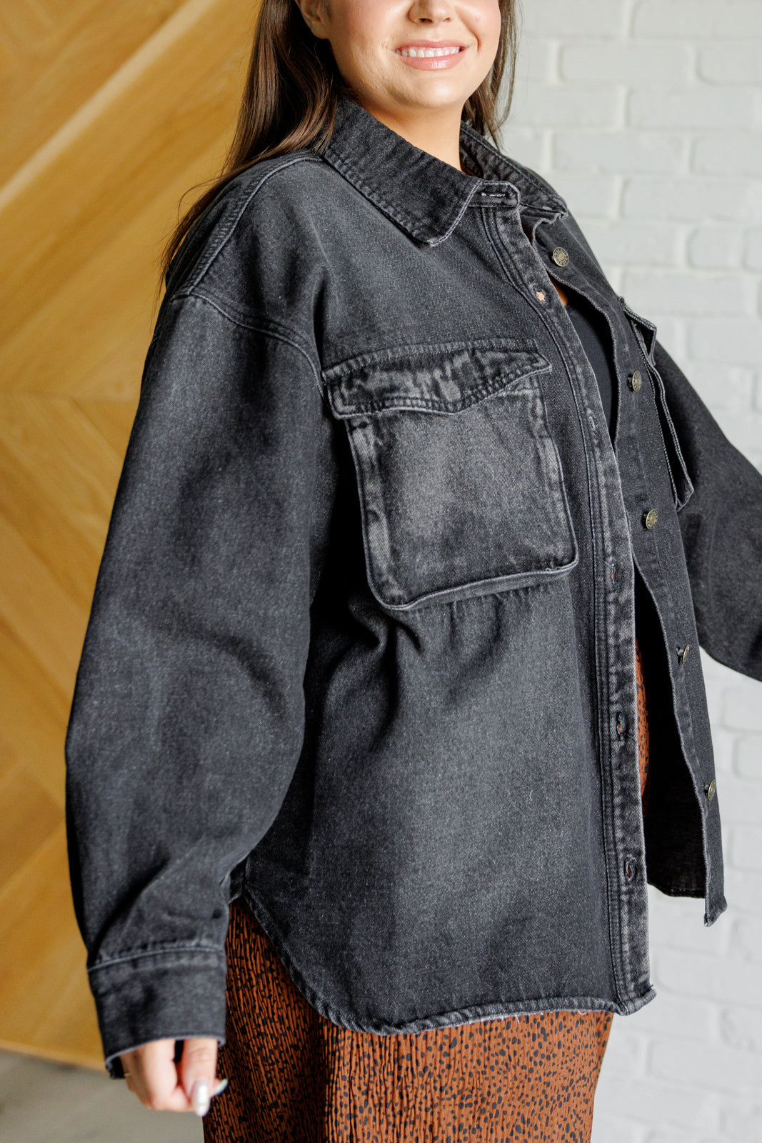 Denim By The Fireside Shacket