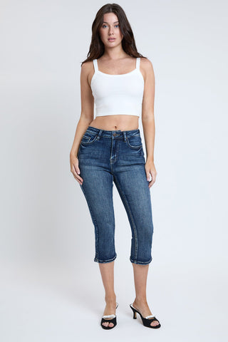 Pants Women's Luxe High Rise Capri with Side Slit
