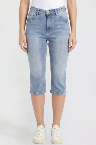 Women's Luxe High Rise Capri with Side Slit