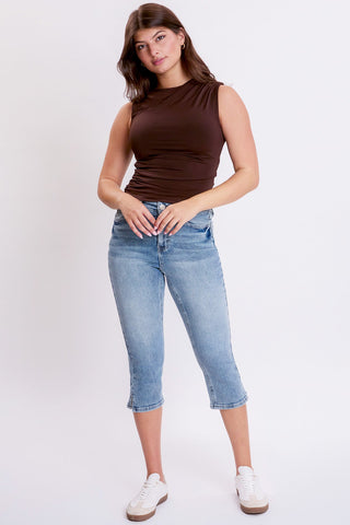 Pants Women's Luxe High Rise Capri with Side Slit