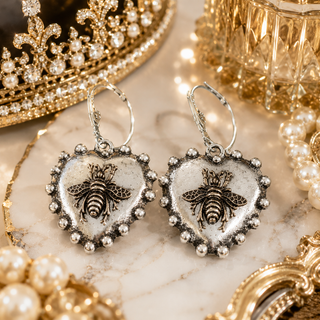 Bee Fabulous Heart Earrings