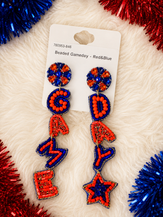 Game Day Beaded Statement Earrings