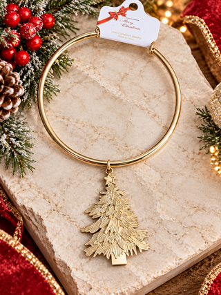 Christmas Tree Statement Pendant Choker