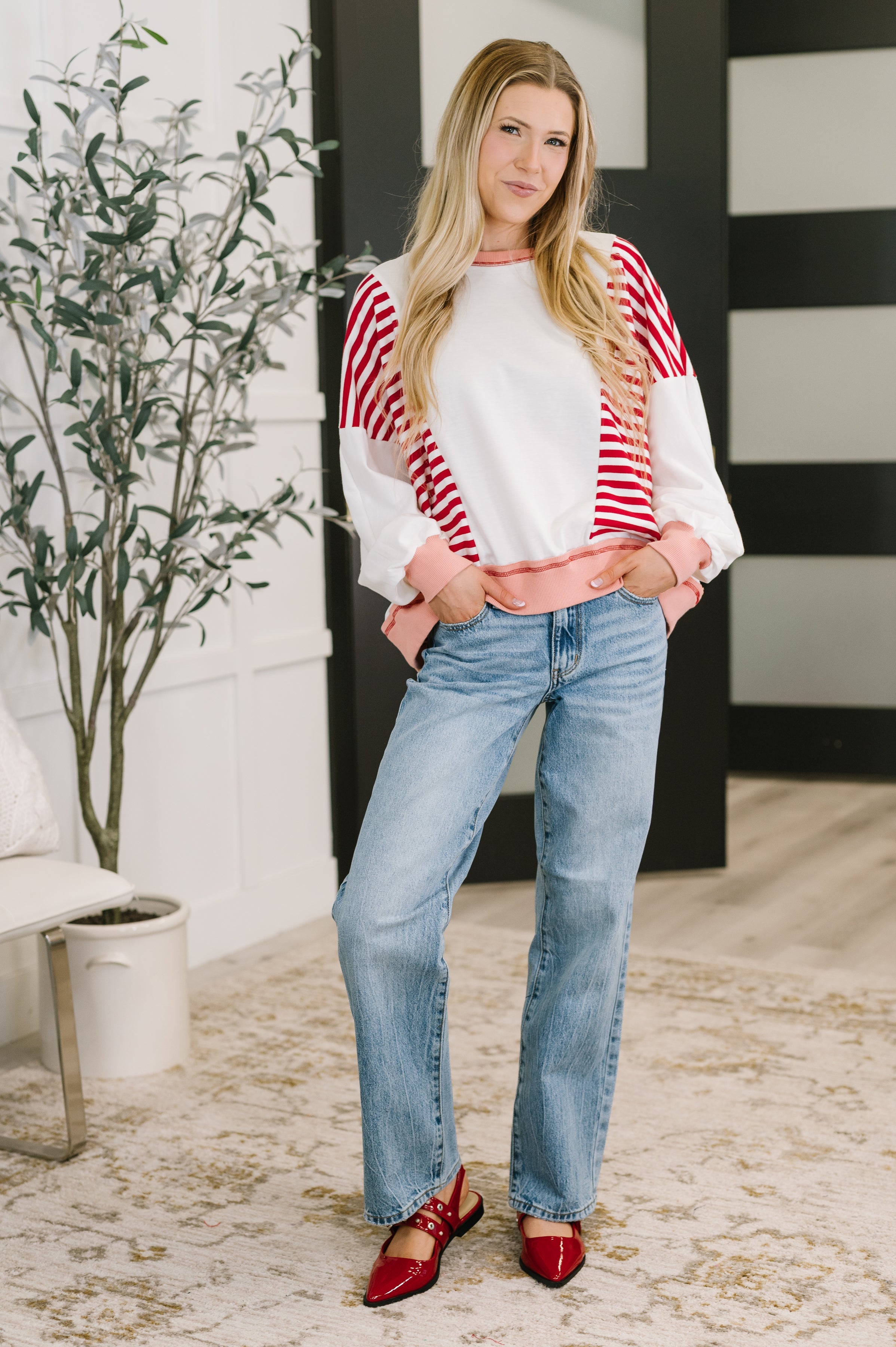 Candy Stripes &amp; Chill Sweatshirt