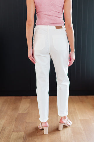 Denim Charlene High Rise Jogger in Ecru