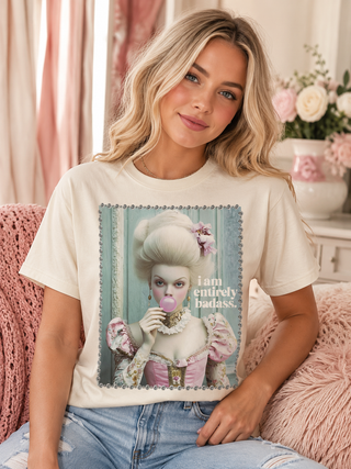 I Am Entirely Badass. Cream Graphic Tee 2064