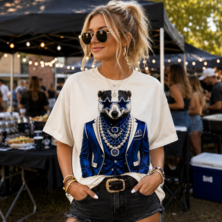Gameday Badger Cream Graphic Tee