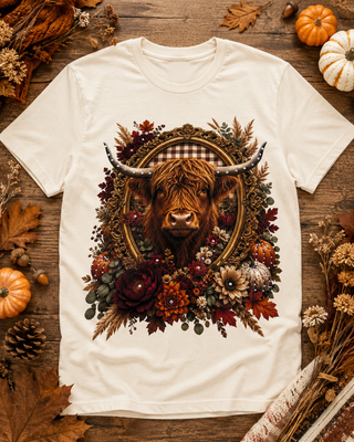 Highland Cow Cream Graphic Tee 2112