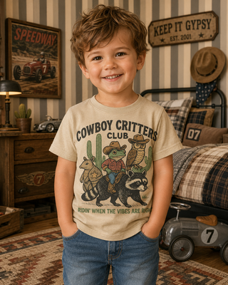 Cowboy Critters Club Sand Box Kids Graphic Tee 44K