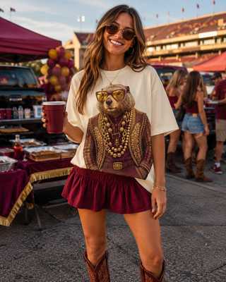 Gameday Gopher Cream Graphic Tee 2081