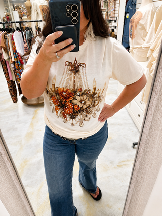 Chandelier Floral Graphic Tee