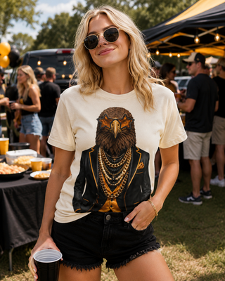 Gameday Eagle Cream Graphic Tee 1198