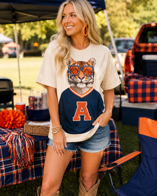 Gameday Tiger Cream Graphic Tee 1173