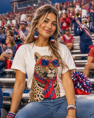 Gameday Leopard Cream Graphic Tee 1182