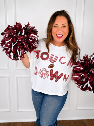 Bleacher Babe TOUCH DOWN Tee