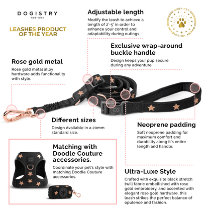 3-in-1 City Dog Leash - Park Ave Pink
