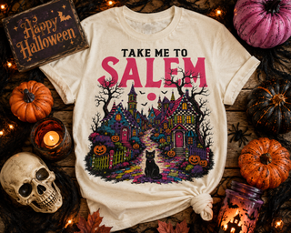 Take Me To Salem Cream Graphic Tee 2096