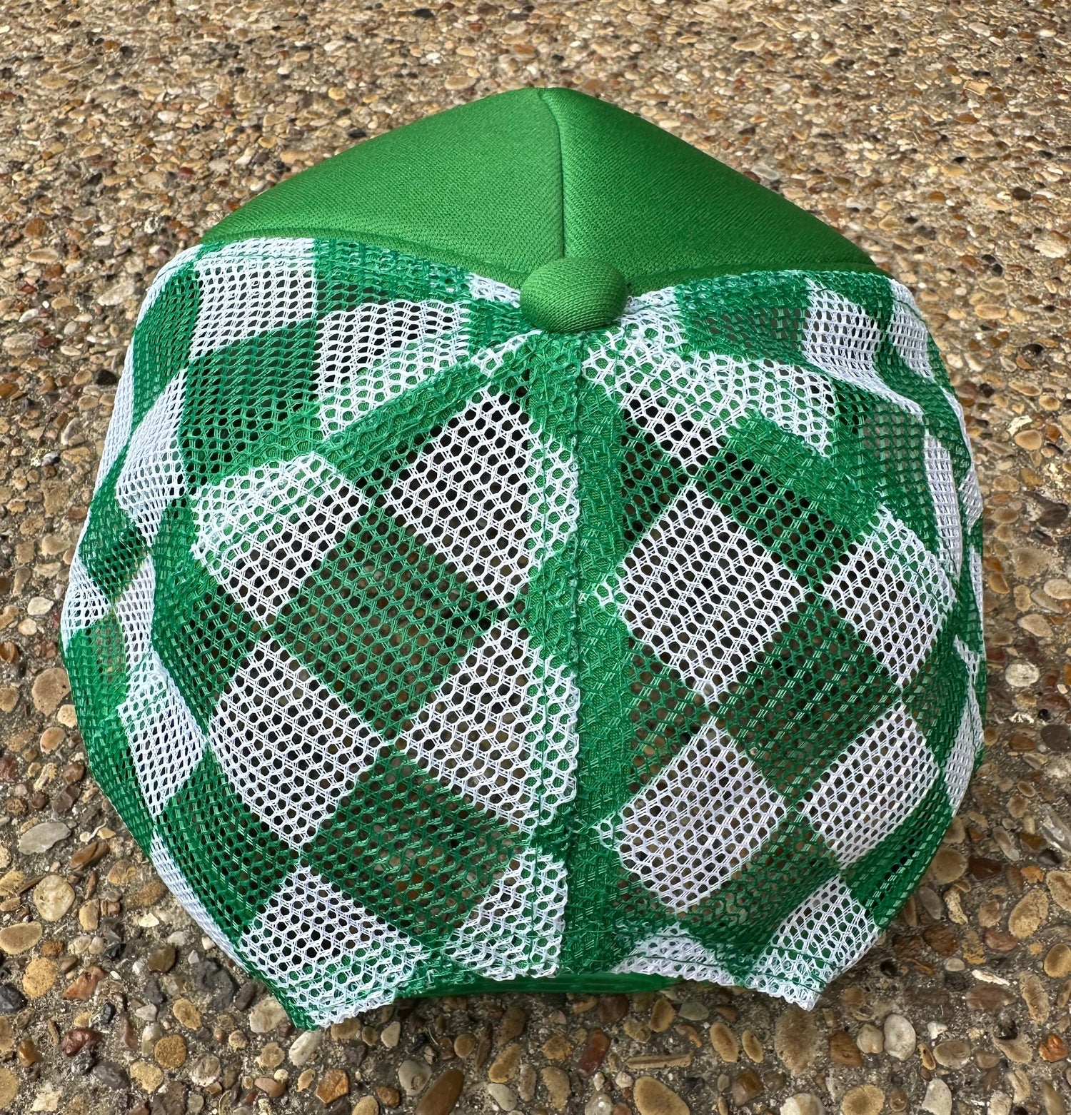 Green Checkered Trucker Hat