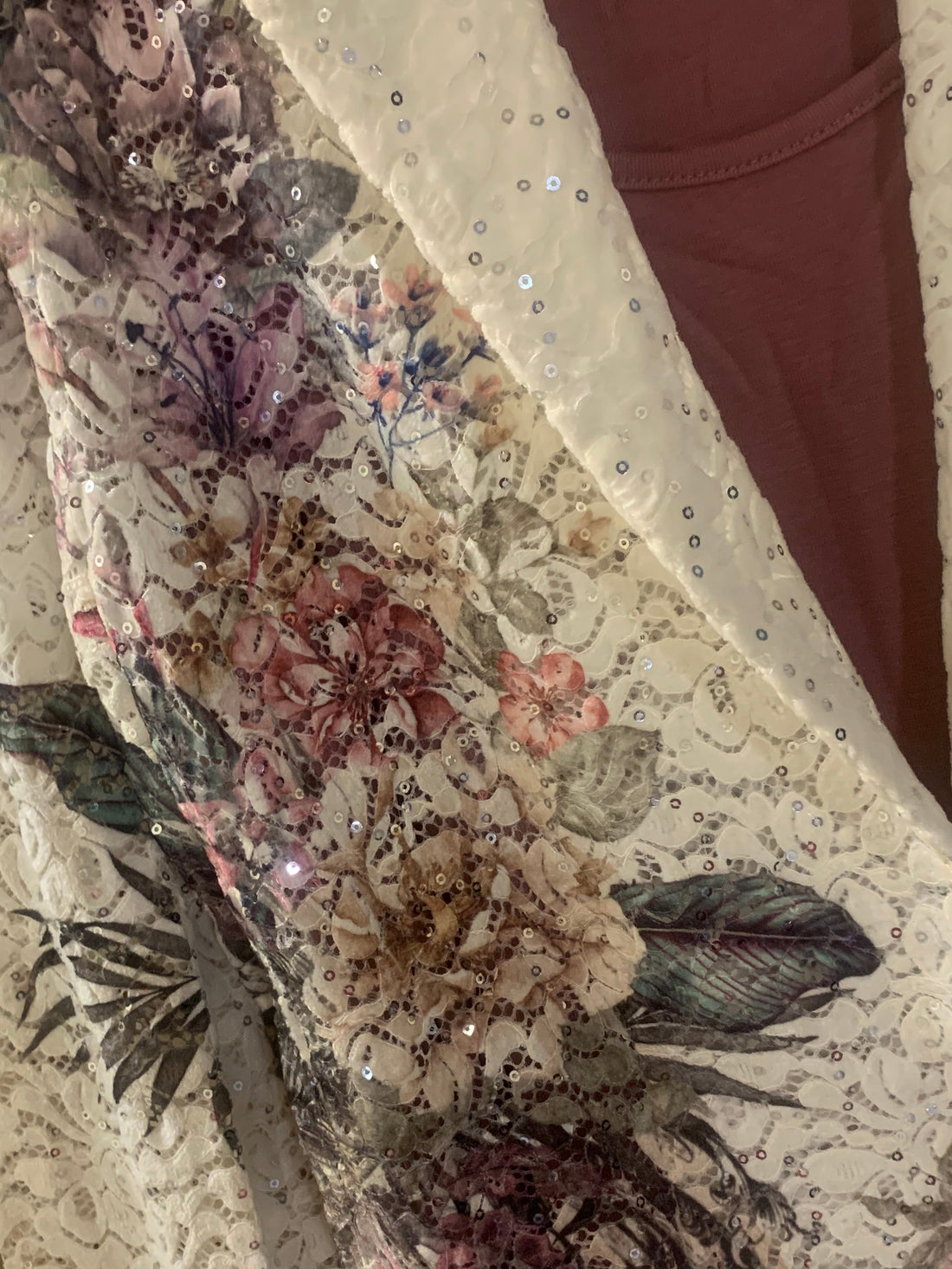 Garden Party Elegance Sparkling Sequin Blazer