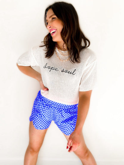 Cheyenne Athleisure Checkered Shorts