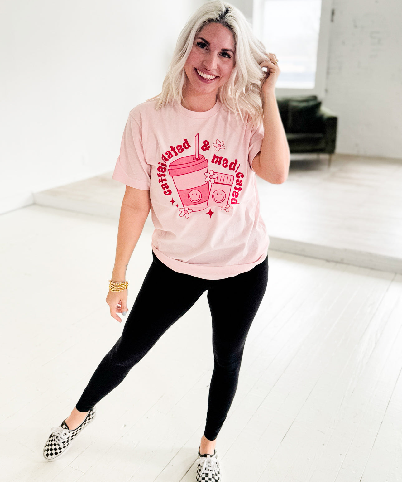 Caffeinated &amp; Medicated Graphic Tee