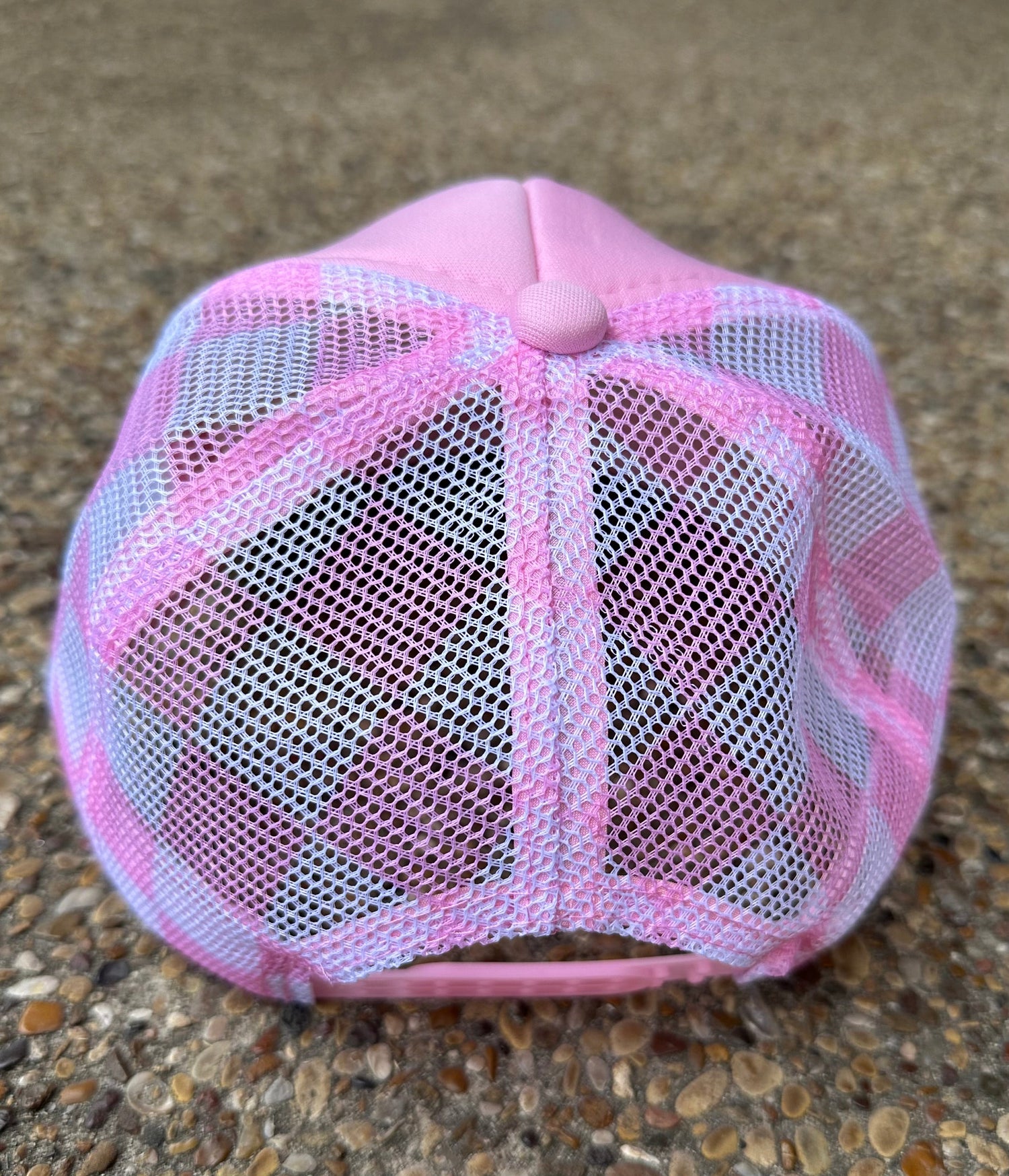 Pink Checkered Trucker Hat