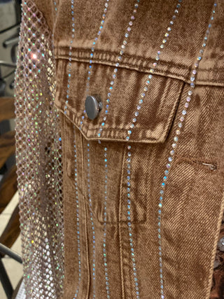 Sequin Denim Jacket by Origami